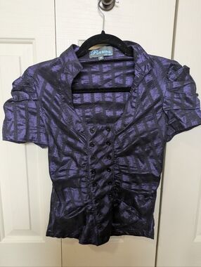 Pudding Jeans Button Down Y2K Scene Grunge Gothic Shirt